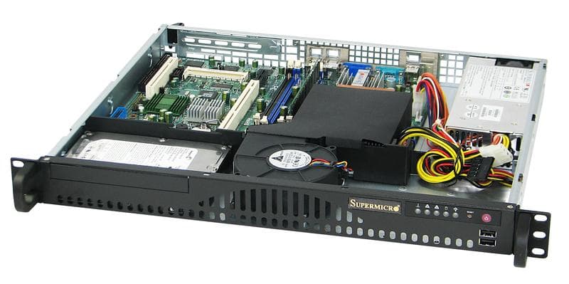 Supermicro SC512-203B 200W (Silver/Svart)