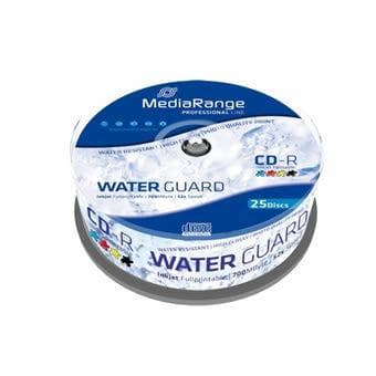 MediaRange CD-R 700MB 52x 25-pack Spindel Professional Line Waterguard Glossy