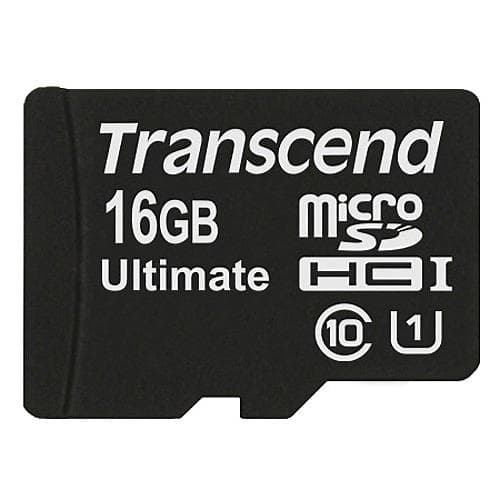 Transcend Ultimate microSDHC Class 10 UHS-I U1 600x 16GB