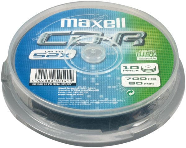 Maxell CD-R 700MB 52x 10-pack Spindel