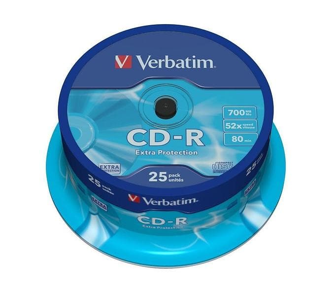 Verbatim CD-R 700MB 52x 25-pack Spindel Extra Protection