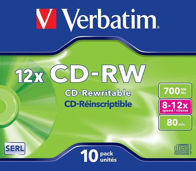 Verbatim CD-RW 700MB 12x 10-pack Jewelcase