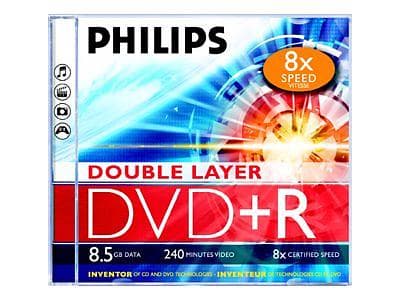 Philips DVD+R DL 8,5GB 8x 5-pack Jewelcase