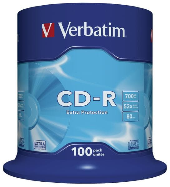 Verbatim CD-R 700MB 52x 100-pack Spindel Extra Protection