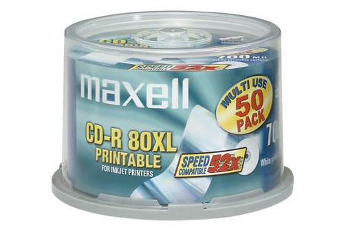 Maxell CD-R 700MB 52x 50-pack Spindel Inkjet