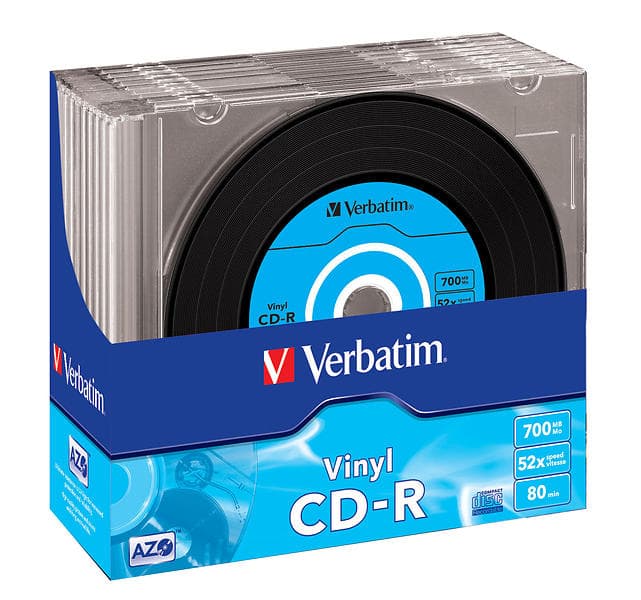 Verbatim CD-R 700MB 52x 10-pack Slimcase Vinyl