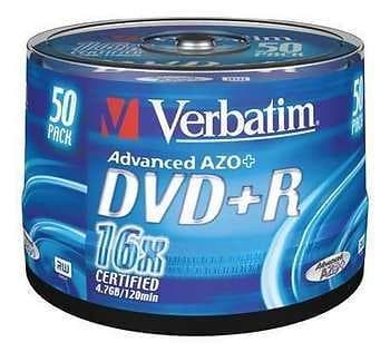 Verbatim DVD+R 4,7GB 16x 50-pack Spindel