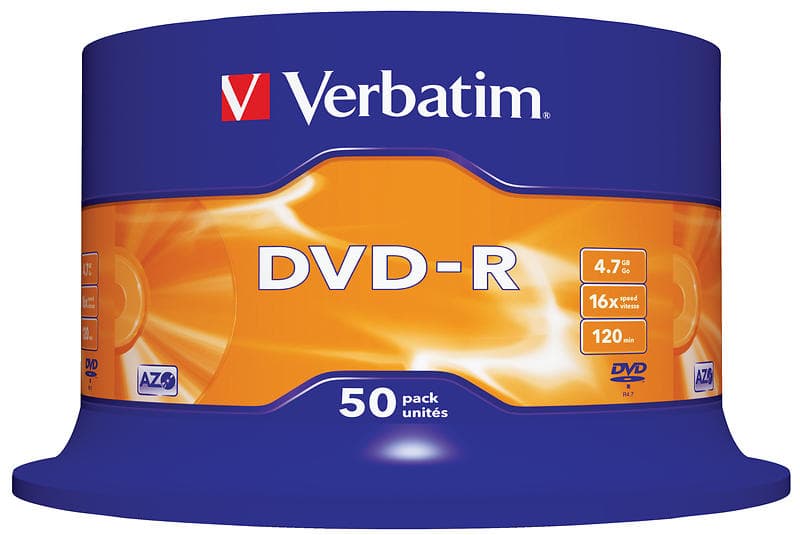 Verbatim DVD-R 4,7GB 16x 50-pack Spindel