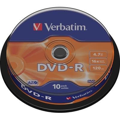 Verbatim DVD-R 4,7GB 16x 10-pack Spindel