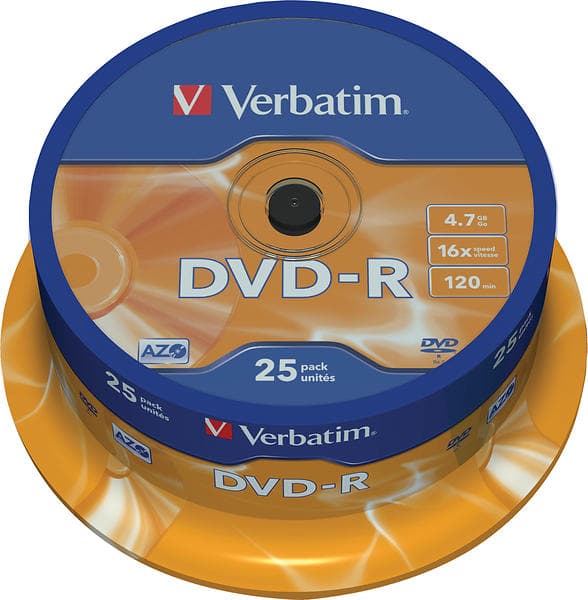 Verbatim DVD-R 4,7GB 16x 25-pack Spindel