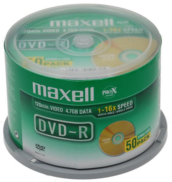 Maxell DVD-R 4,7GB 16x 50-pack Spindel