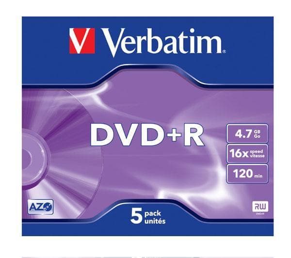 Verbatim DVD+R 4,7GB 16x 5-pack Jewelcase