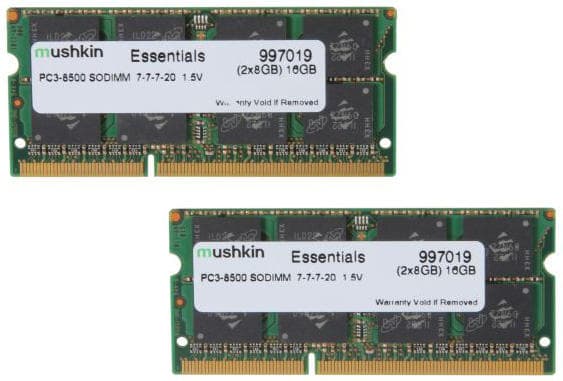 Mushkin Essentials SO-DIMM DDR3 1066MHz 2x8GB (997019)