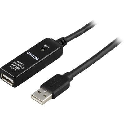 Deltaco Prime Active USB A - USB A M-F 2.0 10m