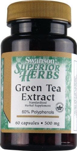 Swanson Green Tea Extract 500mg 60 Kapslar