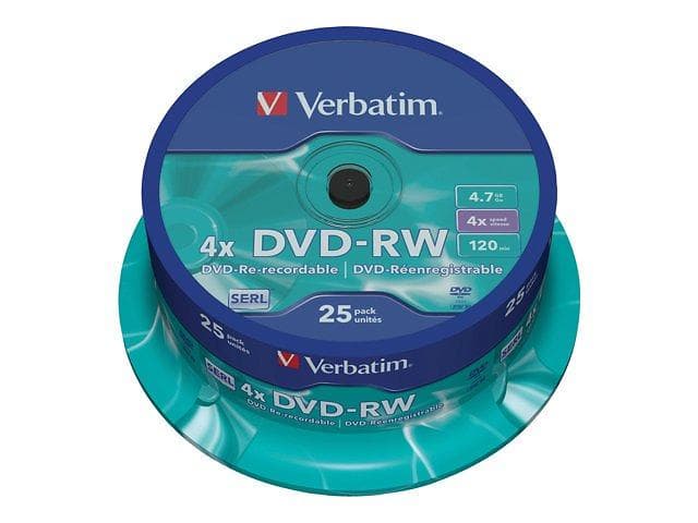 Verbatim DVD-RW 4,7GB 4x 25-pack Spindel