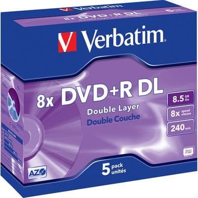 Verbatim DVD+R DL 8,5GB 8x 5-pack Jewelcase