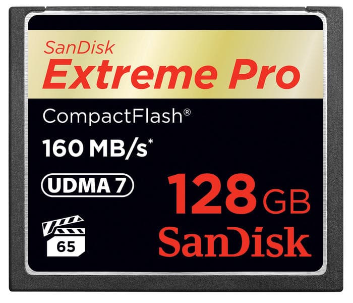 SanDisk Extreme Pro Compact Flash 160MB/s 128GB