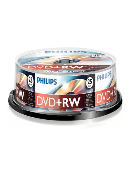 Philips DVD+RW 4,7GB 4x 25-pack Spindel