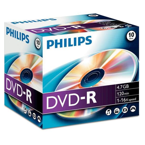 Philips DVD-R 4,7GB 16x 10-pack Jewelcase