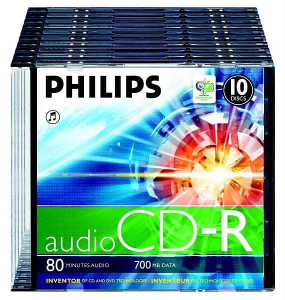 Philips CD-R 700MB 10-pack Jewelcase Audio