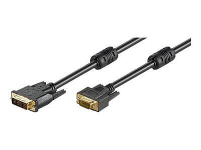 Goobay Ferrite Gold DVI-I Single Link - VGA 2m