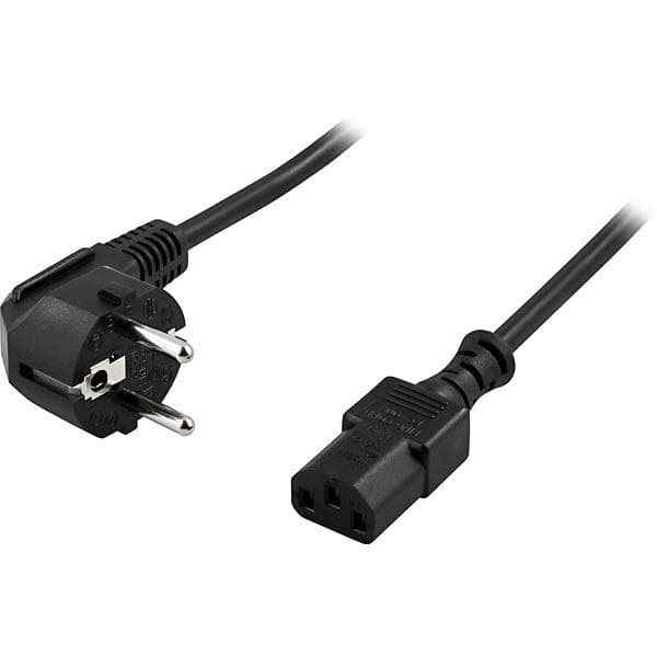 Deltaco CEE 7/7 (angled) - IEC C13 0,5m