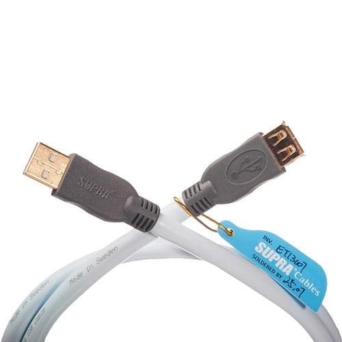 Supra USB A - USB A M-F 2.0 1m