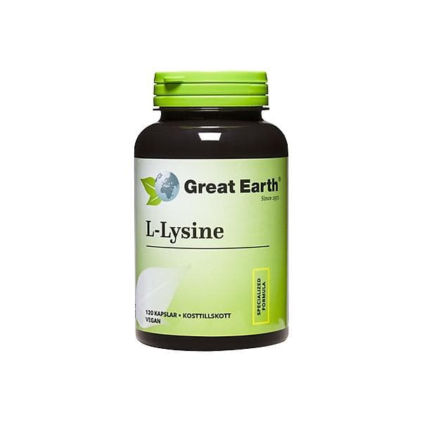 Great Earth L-Lysine 500mg 120 Kapslar