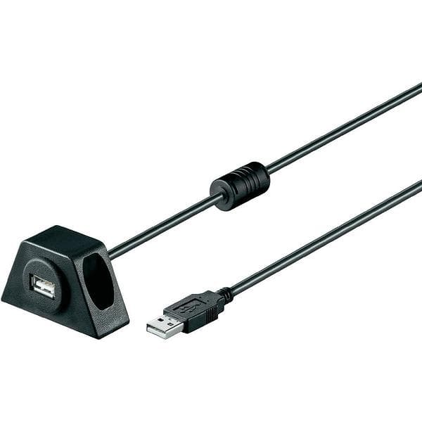 Goobay Mountable Cradle USB A - USB A M-F 2.0 1,2m