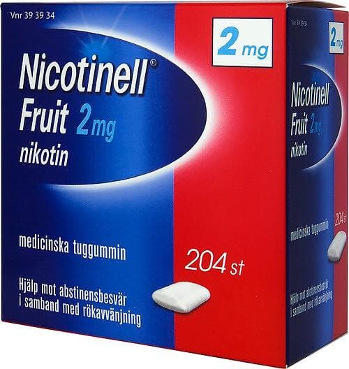 Nicotinell Fruit Tuggummi 2mg 204st