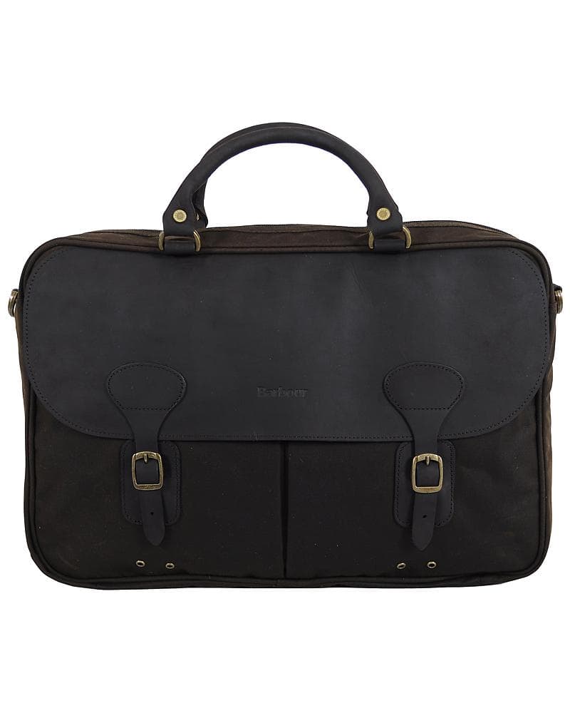 Barbour Lifestyle Wax Leather Briefcase Bag