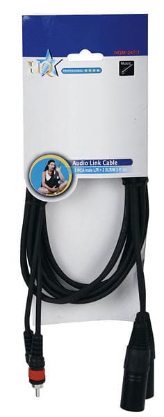 HQ Music 2XLR - 2RCA 3m