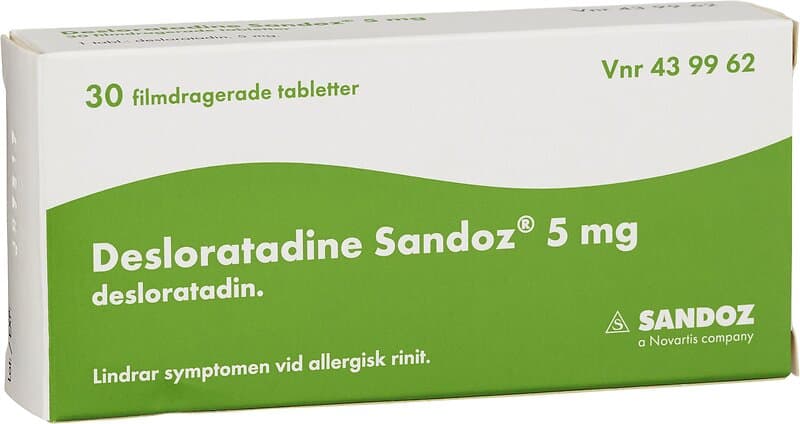 Sandoz Desloratadine 5mg 30 Tabletter