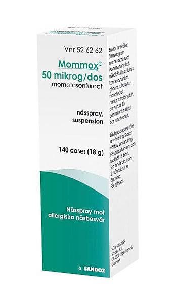 Sandoz Mommox Nässpray 50mcg 140 Doser