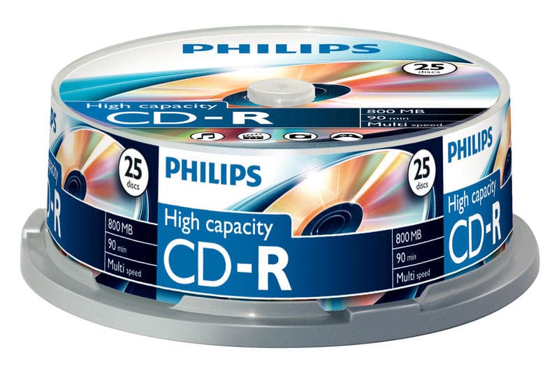 Philips CD-R 800MB 25-pack Spindel