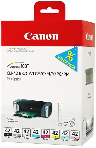 Canon CLI-42BK/GY/LGY/C/M/Y/PC/PM (8 Färger)