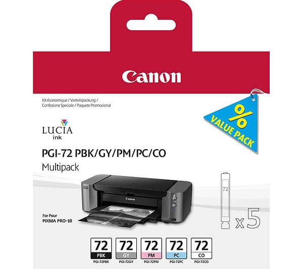 Canon PGI-72PBK/GY/PM/PC/CO (5 Färger)