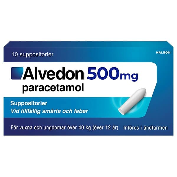 Alvedon 500mg 10 Suppositorier