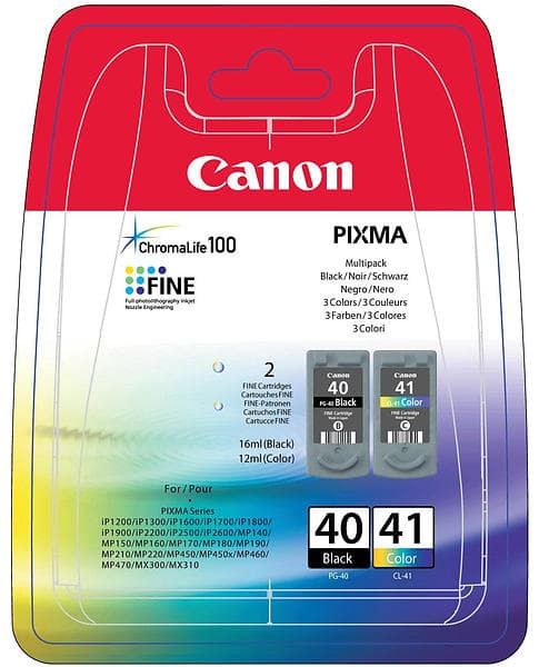 Canon PG-40 (Svart) + CL-41 (3-Färg)