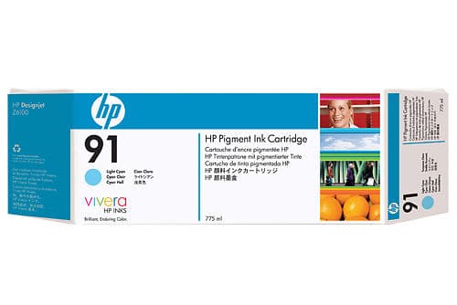 HP 91 (Ljuscyan) 3-pack