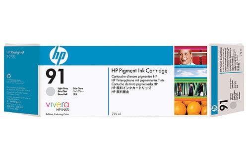 HP 91 (Ljusgrå) 3-pack