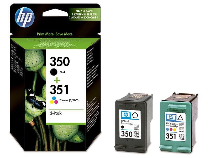 HP 350 (Svart) + 351 (3-Färg)
