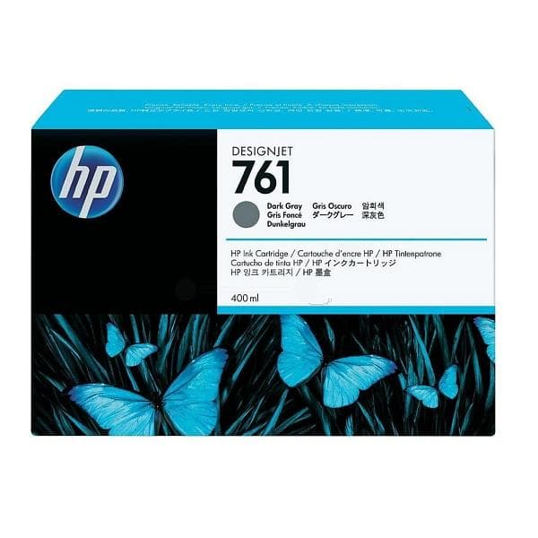 HP 761 400ml (Mörkgrå) 3-pack