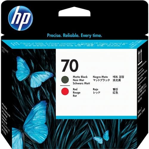 HP 70 Printhead (Mattsvart/Röd)
