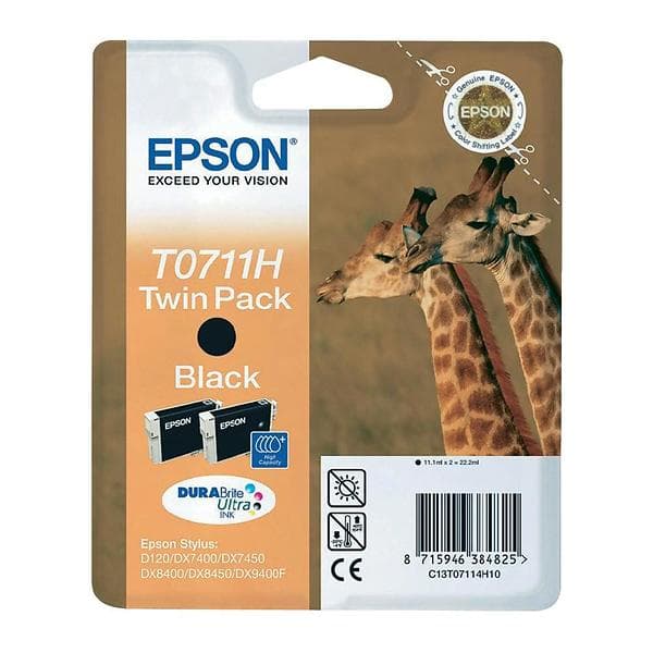 Epson T0711H (Svart) 2-pack