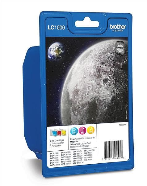 Brother LC1000 (Cyan/Magenta/Gul)