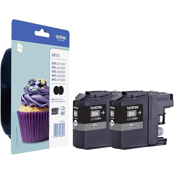 Brother LC123BK (Svart) 2-pack