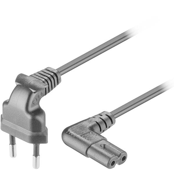 Goobay CEE 7/16 - IEC C7 (2x angled) 1m