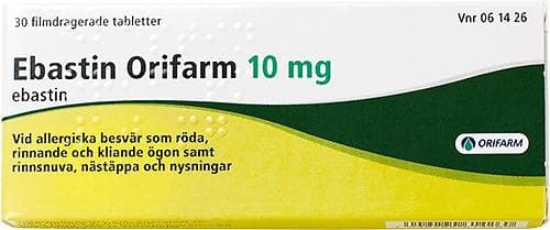 Ebastin Orifarm Filmdragerad 10mg 30 Tabletter